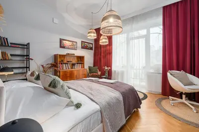 Łóżko lub łóżka w pokoju w obiekcie ShortStayPoland Raszyńska B190