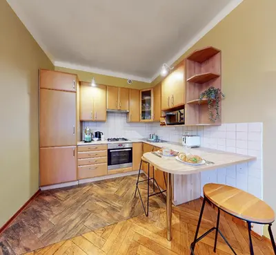 Kuchnia lub aneks kuchenny w obiekcie Sunny Corner Apartment Saska Kepa