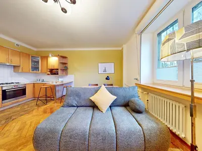 Kuchnia lub aneks kuchenny w obiekcie Sunny Corner Apartment Saska Kepa
