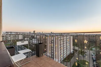 Balkon lub taras w obiekcie Broniewskiego 9E by Homeprime
