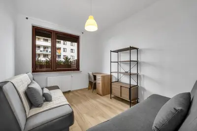 Część wypoczynkowa w obiekcie Warsaw Wola Suites - Parking, Workspace, Terrace - by Rentujemy