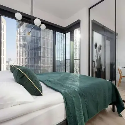 Towarowa Towers Studio with Free Gym Access and Balcony by Noclegi Renters