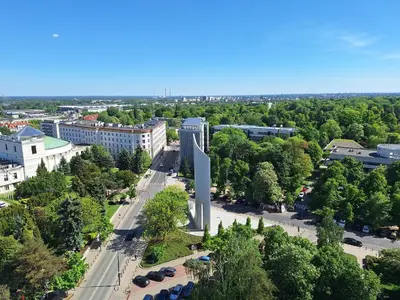 Widok z lotu ptaka na obiekt Apartamenty Wiejska 9