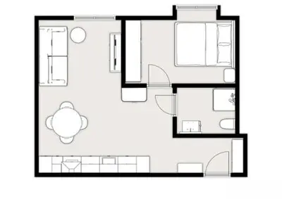 Plan piętra w obiekcie Moss Apartment Lazienki Park