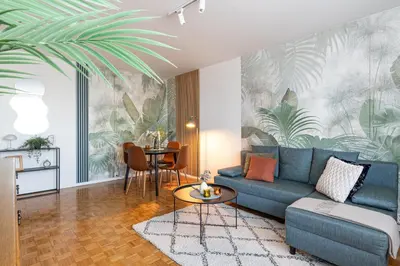 Część wypoczynkowa w obiekcie Majdańska Apartment Warsaw by Mia