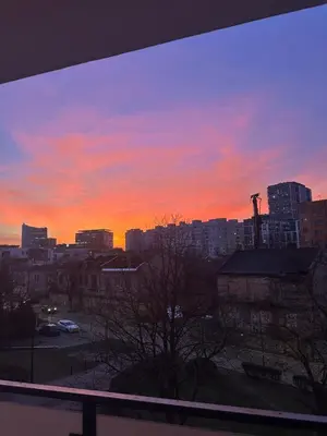 Wschód lub zachód słońca widziany z tego apartamentu