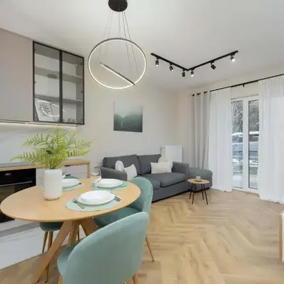 Pastel Apartment in Warsaw with Garden