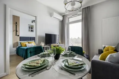Część wypoczynkowa w obiekcie M&R Apartament Airport&Business LUX In Place, free parking, AC
