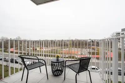 Balkon lub taras w obiekcie M&R Apartament Airport&Business LUX In Place, free parking, AC