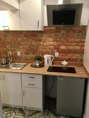 Kuchnia lub aneks kuchenny w obiekcie Kamienica Śródmieście Apartament 19A