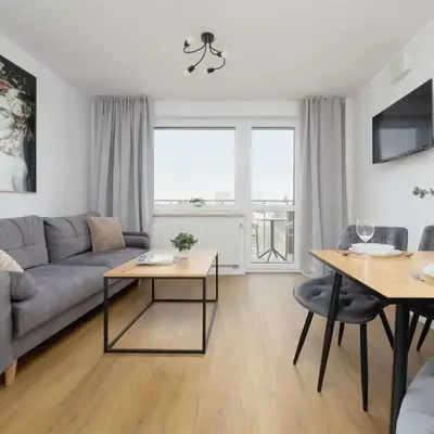 Ursynów Apartment with Desk & Balcony by Noclegi Renters
