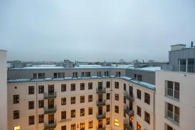 Budynek, w którym mieści się apartament
