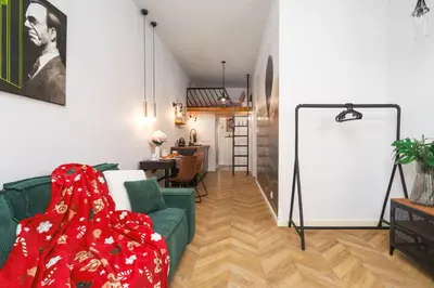 Część wypoczynkowa w obiekcie Close-Urban Chic - Cozy Studio - Praga - Ząbkowska A