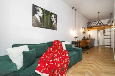 Część wypoczynkowa w obiekcie Close-Urban Chic - Cozy Studio - Praga - Ząbkowska A