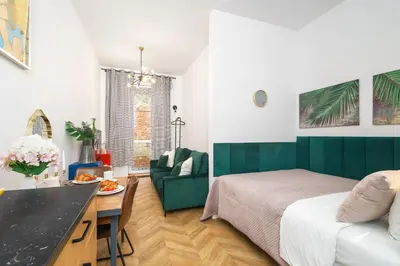 Część wypoczynkowa w obiekcie Urban Chic - Cozy Studio - Praga - Ząbkowska B