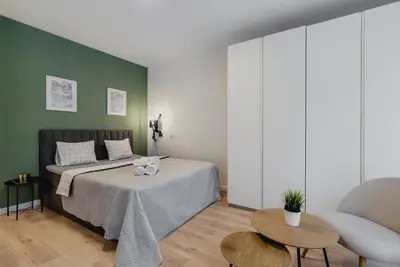 Łóżko lub łóżka w pokoju w obiekcie Urban Apartaments - Great Location - City Center - Towarowa А