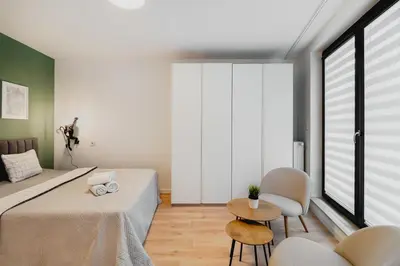 Łóżko lub łóżka w pokoju w obiekcie Urban Apartaments - Great Location - City Center - Towarowa А