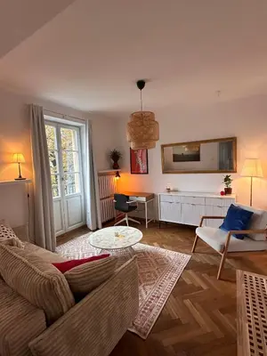 Część wypoczynkowa w obiekcie Unique Studio with beautiful balcony