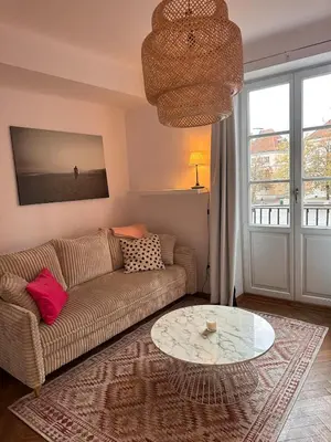 Część wypoczynkowa w obiekcie Unique Studio with beautiful balcony