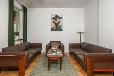 Część wypoczynkowa w obiekcie Lumina apartment for family in center Warsaw