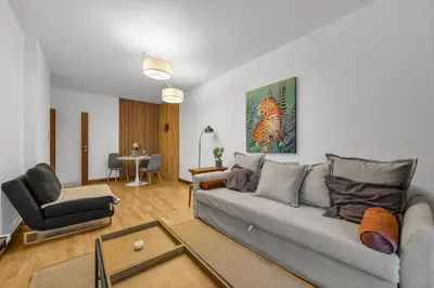 Część wypoczynkowa w obiekcie Królikarnia Apt - 60m2, Parking, Balcony - by Rentujemy