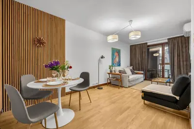 Część wypoczynkowa w obiekcie Królikarnia Apt - 60m2, Parking, Balcony - by Rentujemy