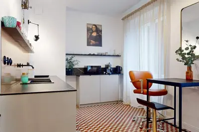 Kuchnia lub aneks kuchenny w obiekcie Vintage Retreat Apartment Mokotow