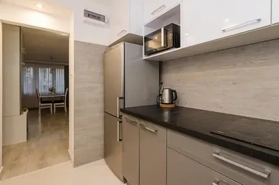 Kuchnia lub aneks kuchenny w obiekcie Bonifraterska Apartment
