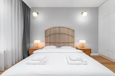 Łóżko lub łóżka w pokoju w obiekcie Premium Apartment Leszczyńska by Your Freedom