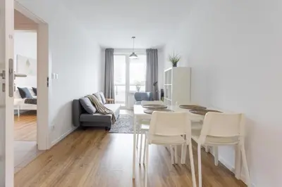 Część wypoczynkowa w obiekcie Urban Chic - 2 Bedrooms - Rondo ONZ - Luxury Warsaw Stays - Pereca street