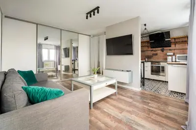 Kuchnia lub aneks kuchenny w obiekcie Elbląska Deluxe Apartment by BookingHost