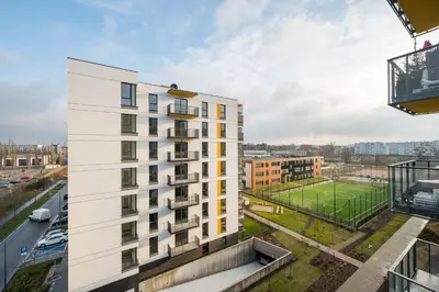 Budynek, w którym mieści się apartament