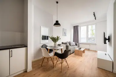 Część wypoczynkowa w obiekcie Wola Sławińska Deluxe Apartment by BookingHost