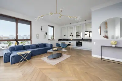 Część wypoczynkowa w obiekcie Sarmacka Prestige Residence Warsaw by Solarento