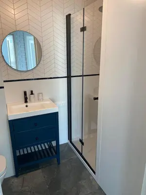 Łazienka w obiekcie Apartamenty Wiślany Mokotów, Krok od Centrum i Łazienek Królewskich