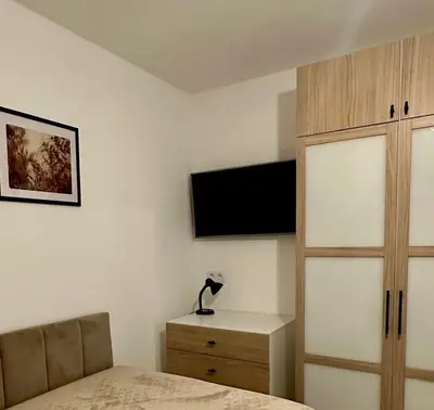 Telewizja i/lub zestaw kina domowego w obiekcie COZY APARTMENT near the AIRPORT and the Medical University of Warsaw