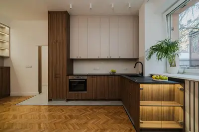 Kuchnia lub aneks kuchenny w obiekcie Kredytowa 1A Apartment