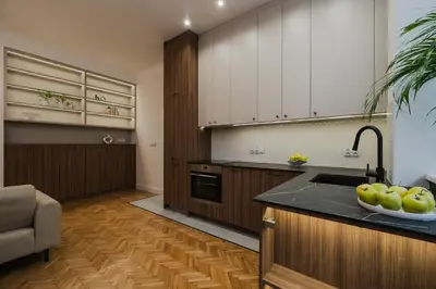 Kuchnia lub aneks kuchenny w obiekcie Kredytowa 1A Apartment