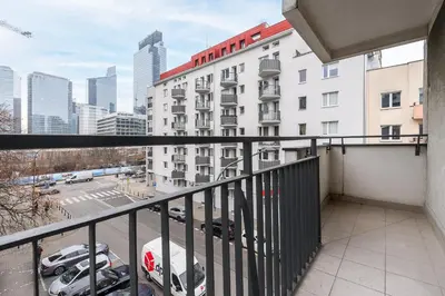 Balkon lub taras w obiekcie ShortStayPoland Sienna B194