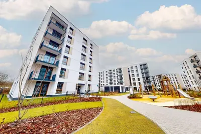 Budynek, w którym mieści się apartament