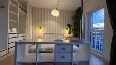 Kuchnia lub aneks kuchenny w obiekcie Cozy Studio with Balcony near Chopin Airport