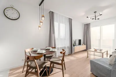 Telewizja i/lub zestaw kina domowego w obiekcie Warsaw City Modern Residence