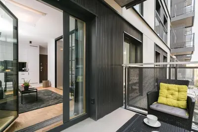 Część wypoczynkowa w obiekcie Golden Apartments - Mennica Residence, 1-Bedroom in City Center#140