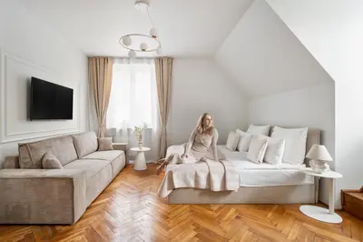 Telewizja i/lub zestaw kina domowego w obiekcie Old Town & Riverside Brzozowa Apartment by Downtown Apartments