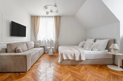 Telewizja i/lub zestaw kina domowego w obiekcie Old Town & Riverside Brzozowa Apartment by Downtown Apartments