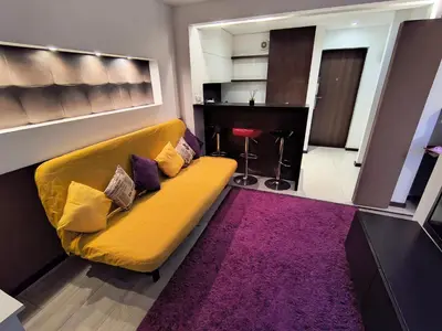 Część wypoczynkowa w obiekcie Żelazna Cityview Apartment