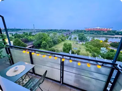 Balkon lub taras w obiekcie Cozy Stay Salezego Apartment Stadium View