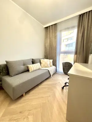 Część wypoczynkowa w obiekcie Golden Stay Luxury 3-Bedroom Apartment in Warsaw