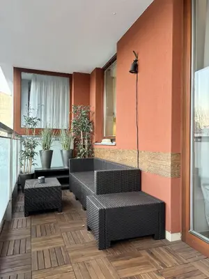 Część wypoczynkowa w obiekcie Chłodna Premium 2-Bedroom Apartment, City Center