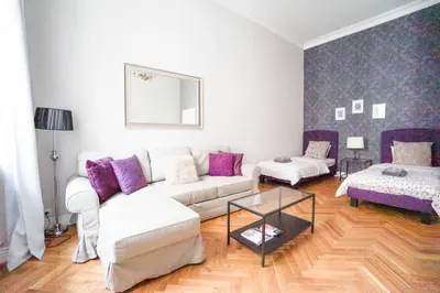 Łóżko lub łóżka w pokoju w obiekcie AAA STAY Premium Apartments Old Town Warsaw